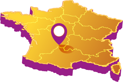 carte de France avec localisation de Trésor Ludique en Corrèze